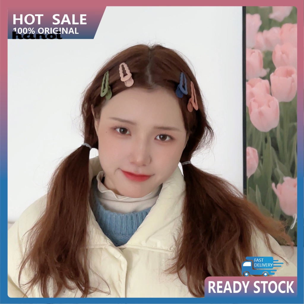 Set 2 Kẹp Tóc Màu Trơn Co Giãn Chống Trượt Trọng Lượng Nhẹ Dành Cho Nữ