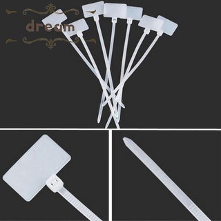 【DREAMLIFE】Plastic Nylon Label Tie Network Cable Marker Cord Wire Straps Zip Label Ties