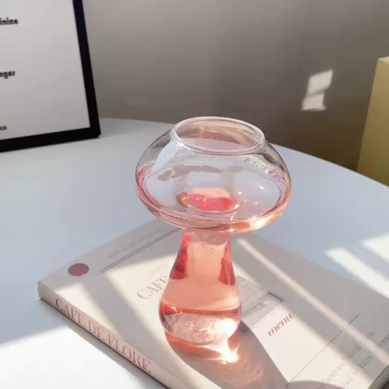 Cốc Thủy Tinh Hình Nấm Hoạt Hình Thời Trang Cho Gia Đình