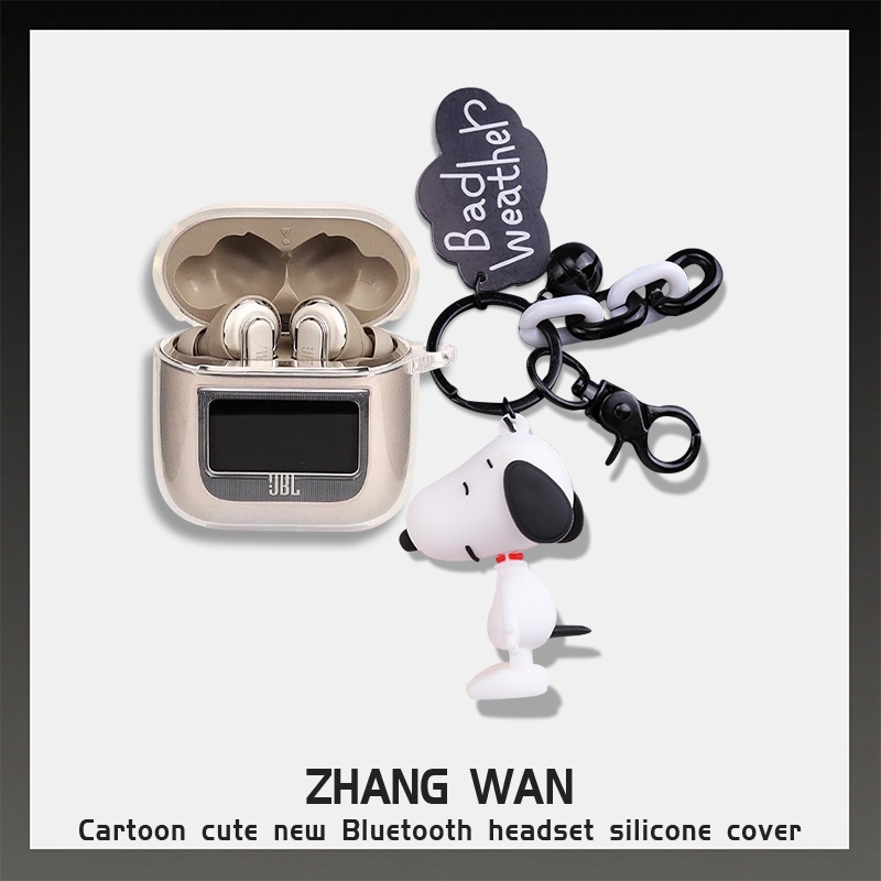 for JBL TOUR PRO2 Case Clear Soft Shell Shockproof Sleeve Cartoon Astronaut Keychain Cute Short Stra