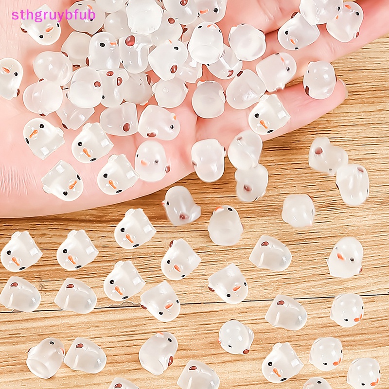 Set 10 Đồ trang trí Gà Con Mini Màu Dạ Quang Trang Trí Tiểu Cảnh