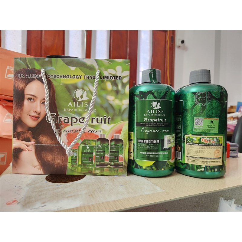 Cặp gội xả bưởi AILISE 850ML CHÍNH HÃNG