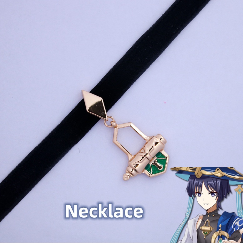 Vòng cổ Mặt Hình Wandererer Anime Genshin Va Chạm Thời Trang Cho Nữ