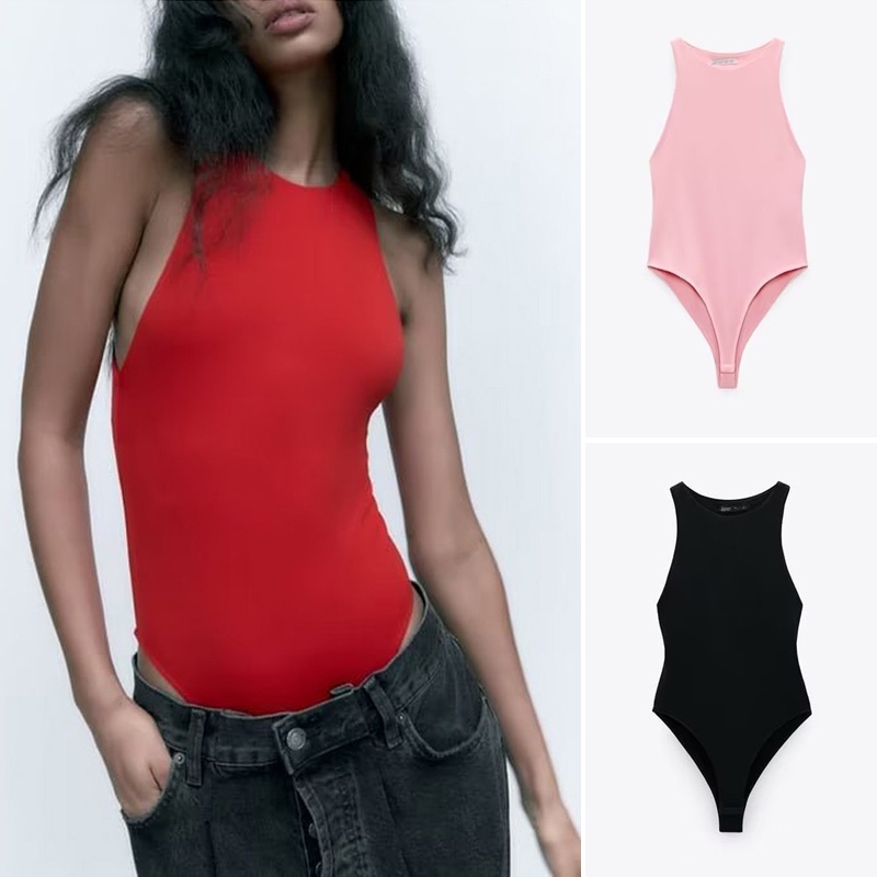 Zara Áo Thun Không Tay Một Mảnh Nhiều Màu Thời Trang Sành Điệu Cho Nữ 5039376