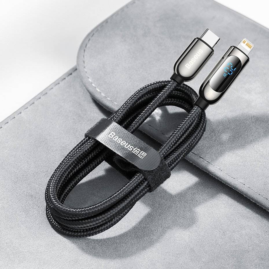 Cáp sạc nhanh 20W Baseus Dây hiển thị Led báo công suất sạc an toàn cho máy 13 14 11 12Promax  HaiBunStore