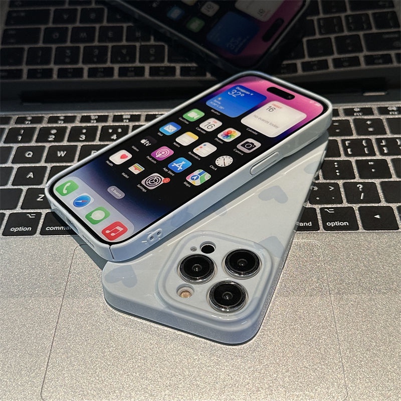 Ốp Lưng Trái Tim Nhiều Mẫu Mã Cho Điện Thoại Iphone13in Apple Blue max 14pro nrbl 66uj 11 712