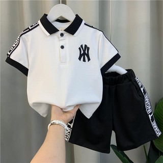 Set Đồ Thể Thao 2 Món Gồm Áo Thun Cotton + Quần Dài Thời Trang Mùa Hè Cho Bé Trai
