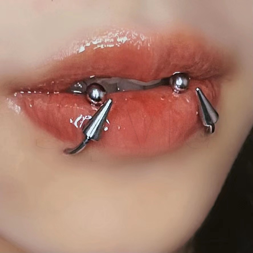 Khuyên Xỏ Mũi / Môi / Môi / Môi Bằng Thép Không Gỉ Hình Nón Cá Tính Phong Cách Punk