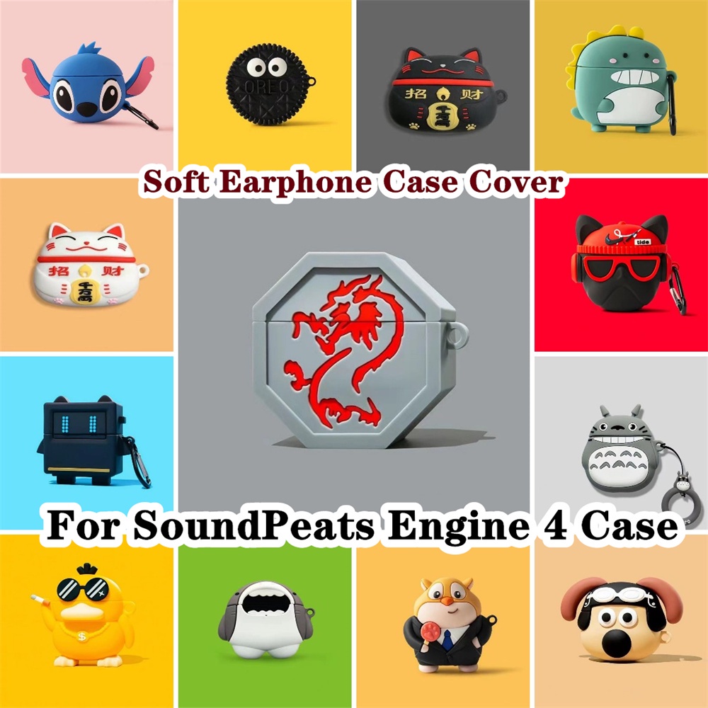 [imamura] Dành Cho SoundPeats Engine 4 Ốp Lưng Cool Tide Phim Hoạt Hình Cho SoundPeats Engine 4 Vỏ M