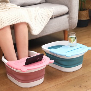 Chậu ngâm chân massage tẩy tế bào chết gấp gọn tiện dụng 30x39.5x18cm