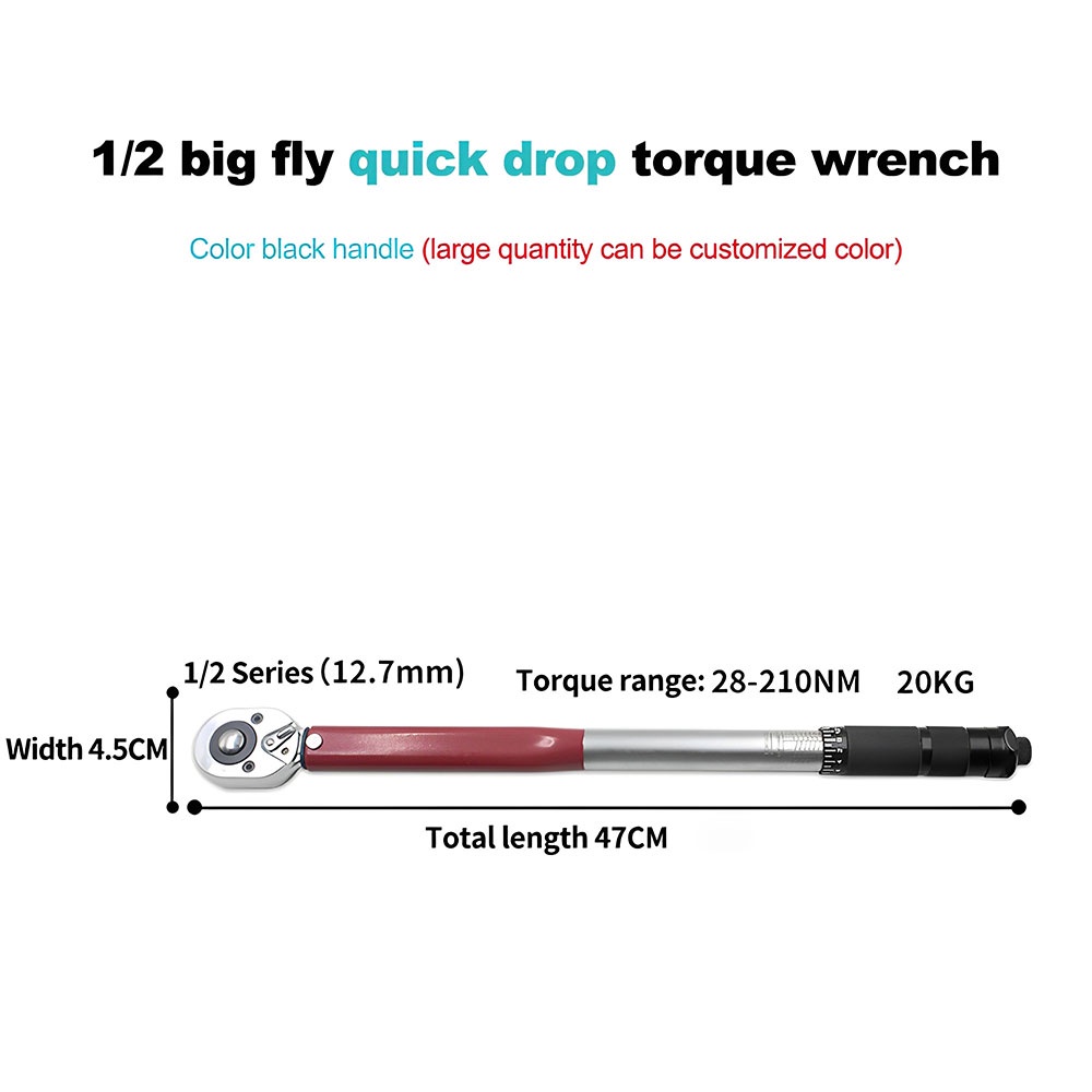 Cờ Lê Mô Men Xoắn ZIQQUCU 1 / 2 3 / 8 1 / 4 Inch Chuyên Nghiệp 28-210Nm