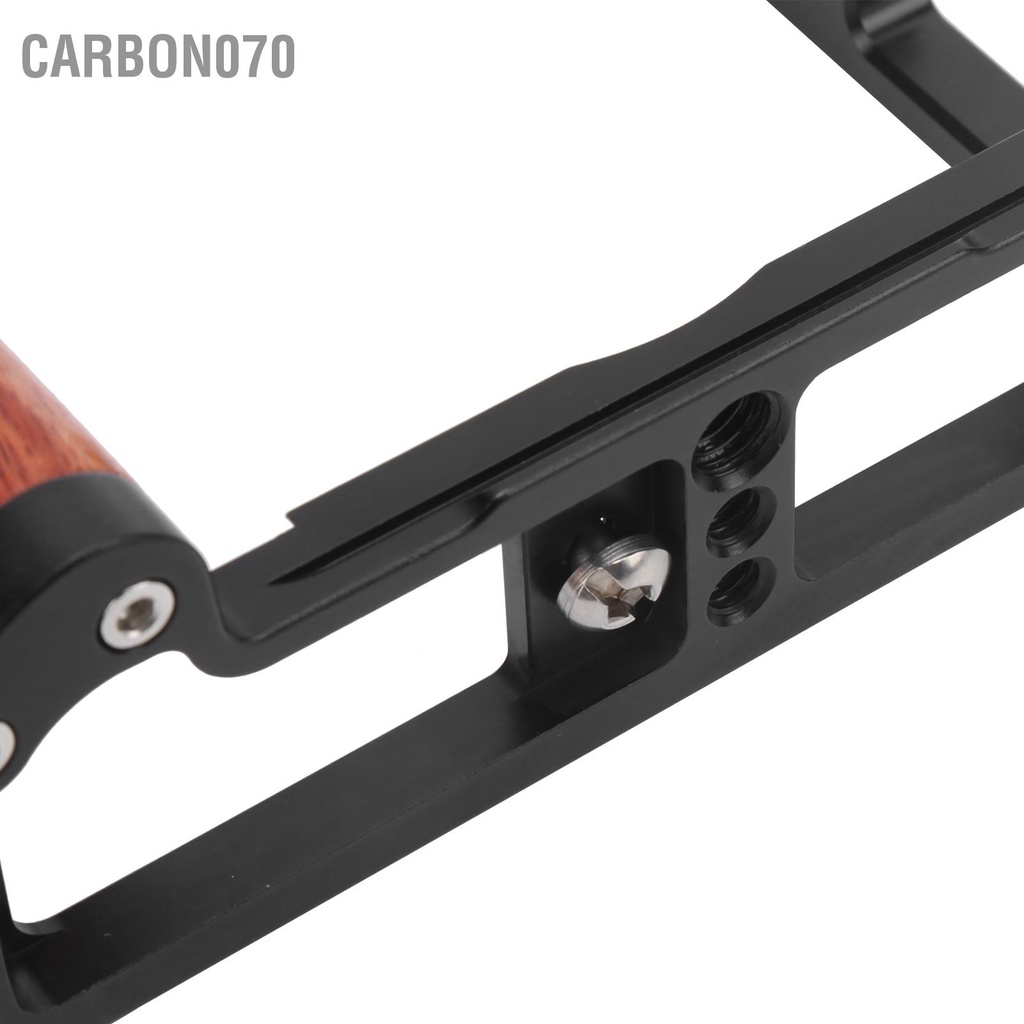 Carbon070 Giá đỡ máy ảnh LShape Tấm phát hành nhanh với Tay cầm bằng gỗ cho Fujifilm X100V