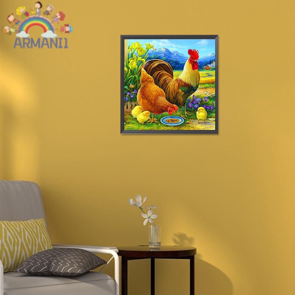 Armani.vn Bộ Tranh Đính Đá 5d diy Hình Gà Trống Để Trang Trí Nhà