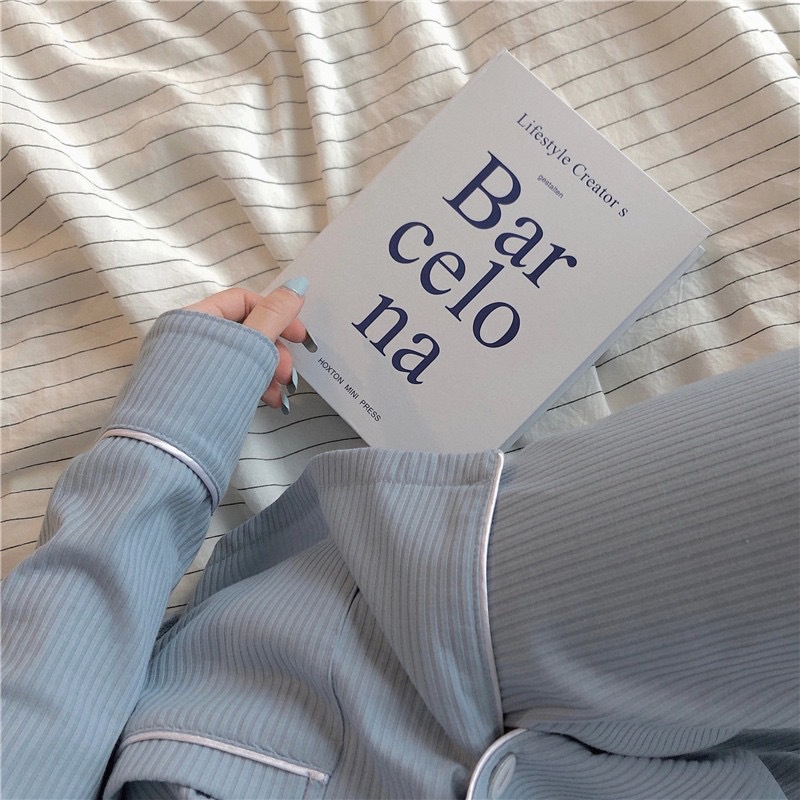 Bộ Đồ Ngủ Dài Tay Họa Tiết Hoạt Hình Dễ Thương Cho Nữ