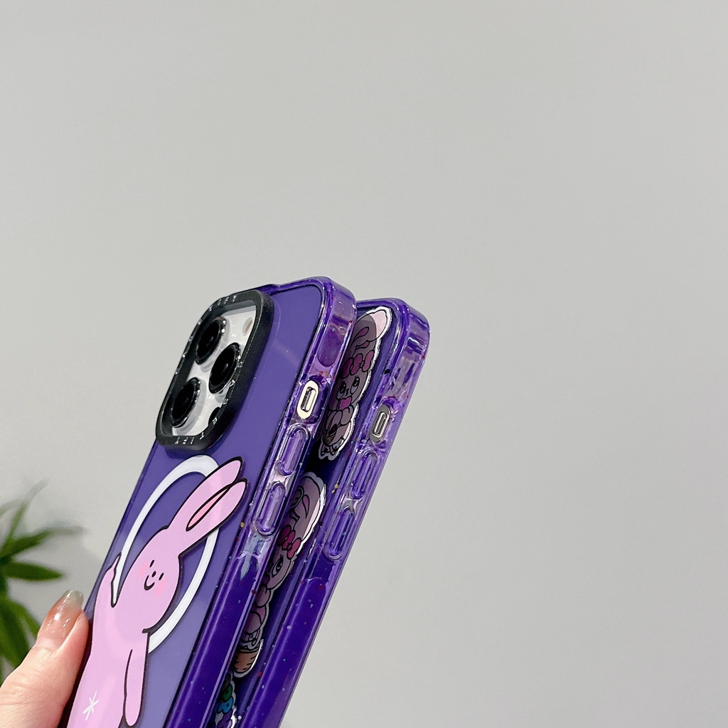 Ốp Lưng Kim Tuyến Nước Hình Con Thỏ Cho iPhone 15 14 13 12 Pro Max