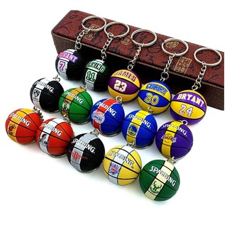Móc Khóa Trang Trí Hình Cầu Thủ Bóng Rổ Lakers Celtic Warriors nba