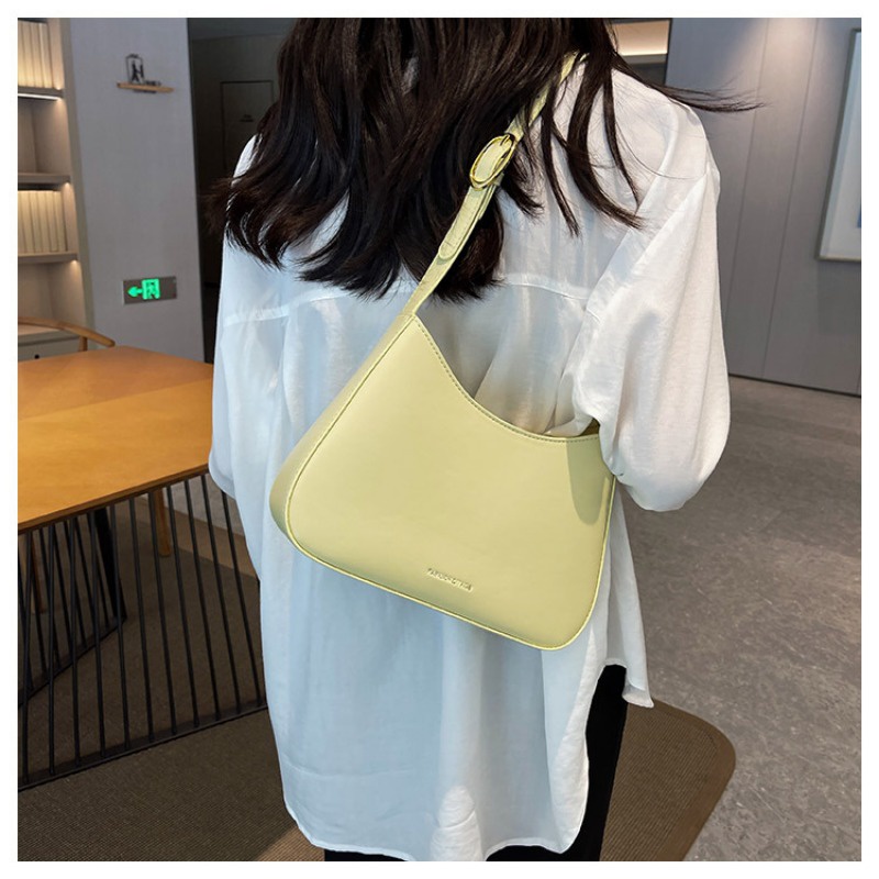 IELGY Túi Xách Đeo Vai Màu Trơn Phong Cách Phương Tây Thời Trang