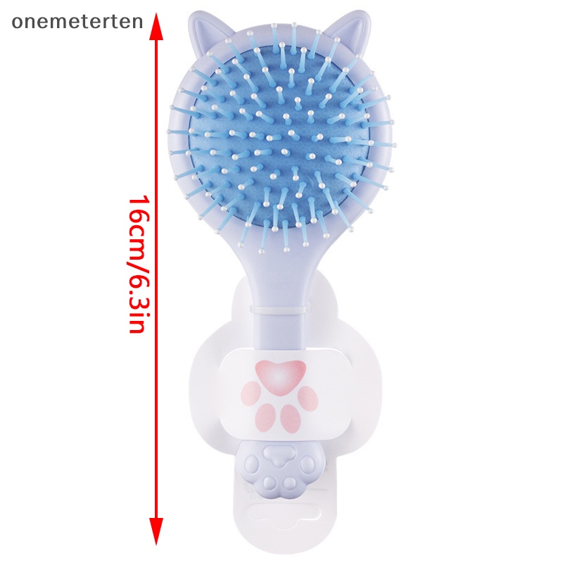 Lược Chải Tóc Mini Kèm Gương Trang Điểm Hình Tai Mèo Hoạt Hình Dễ Thương