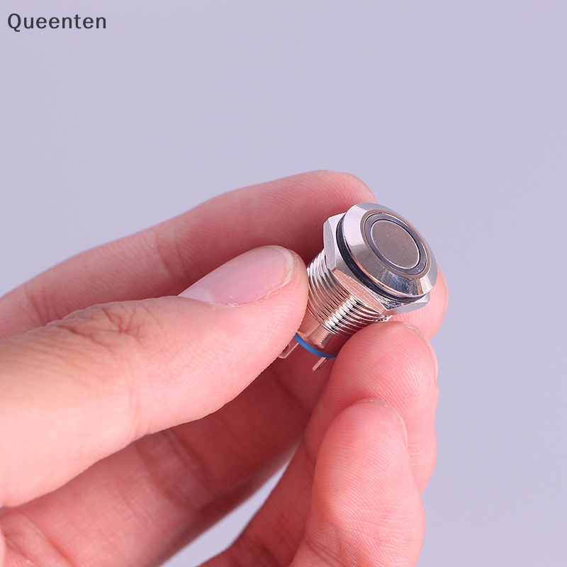Nút Nhấn Kim Loại 12mm Màu Đen Cho Đèn LED