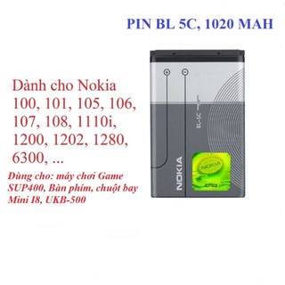 Pin nokia bl 5c - pin 3 gân 2ic xịn chống phù cho nokia 1280, 105, 110i...