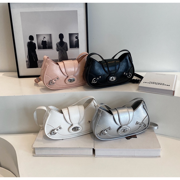 Túi Đeo Chéo Hình Vuông Kiểu Pháp niche Tối Giản Kết Cấu Cao Cấp Hàng Mới