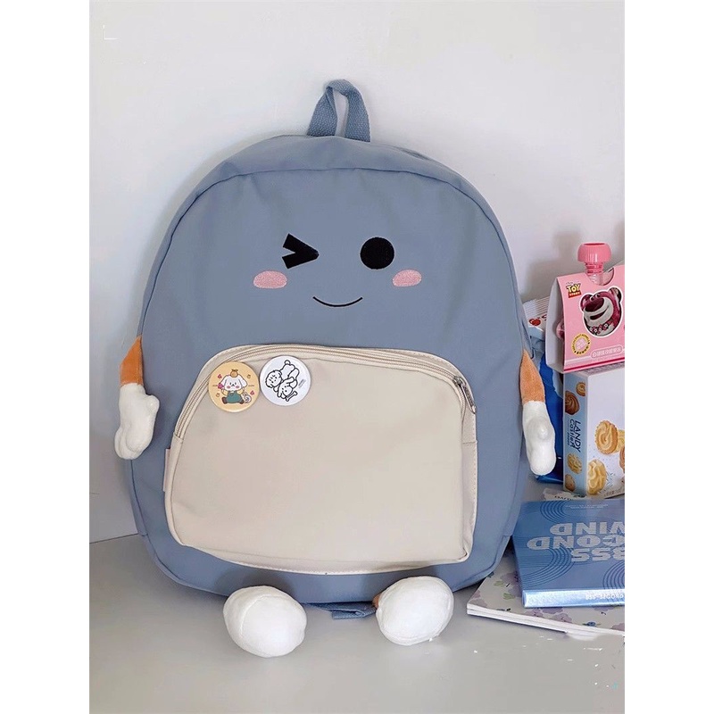 Ba Lô Mềm Mại In Họa Tiết Hoạt Hình Dễ Thương Phong Cách Nhật Bản Cho Nữ