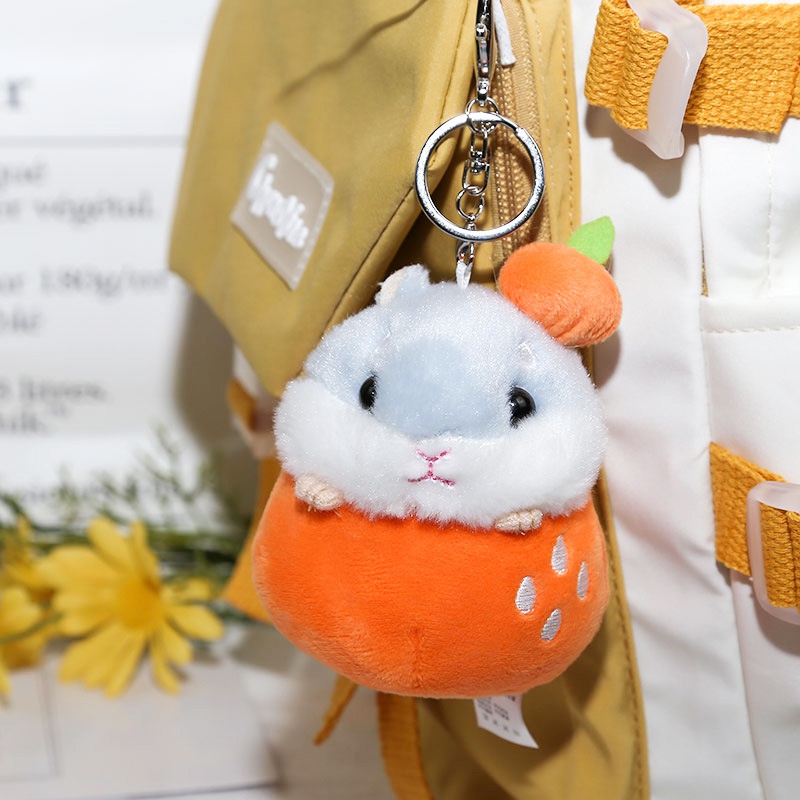 Móc Khóa Hình Chuột Hamster Nhồi Bông 13cm Đáng Yêu