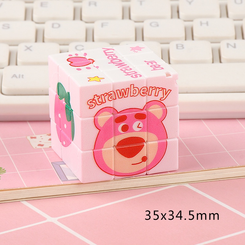 Móc Khóa Hình Khối Rubik Mini Hoạt Hình Dễ Thương