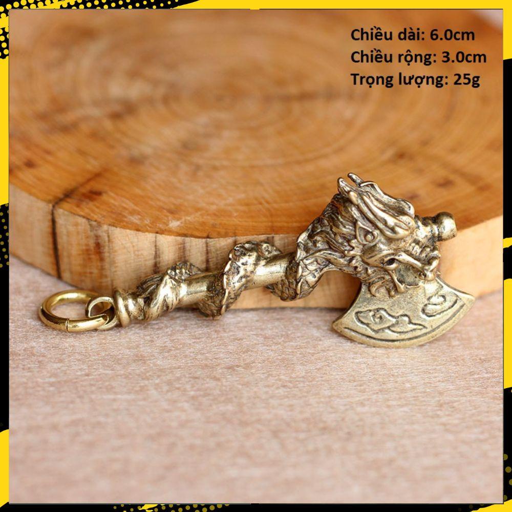 Móc Khóa Đồng Thau Đao, Kiếm, Rìu, Búa Độc Đáo - E4