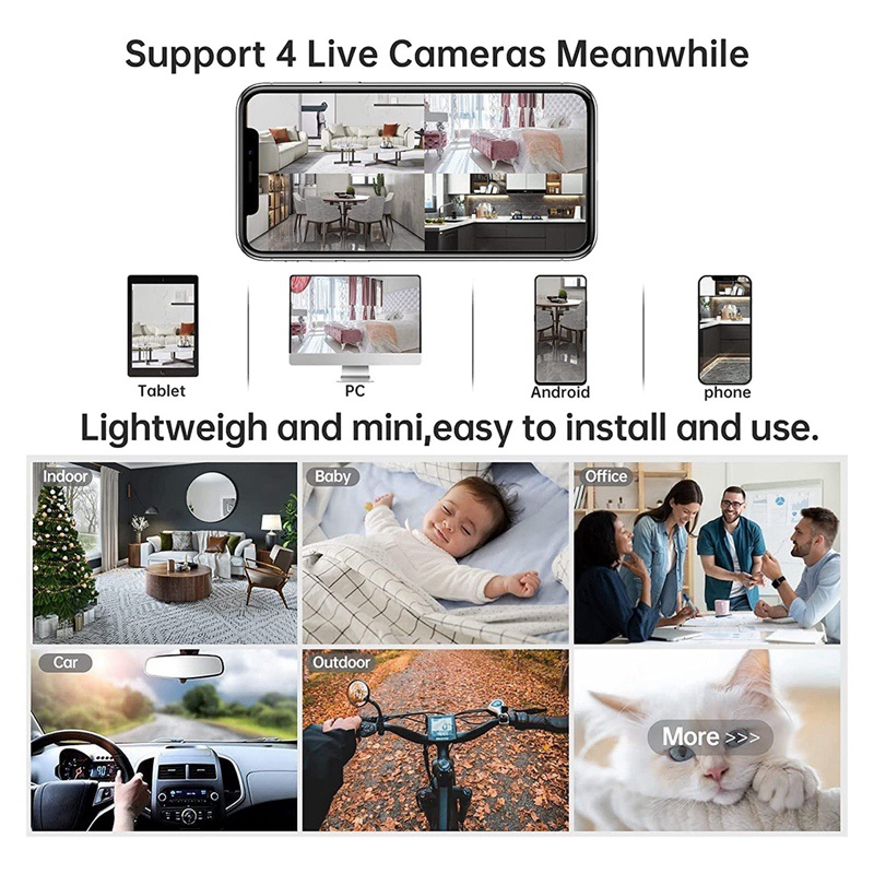 Camera An Ninh mini 1080p Kết Nối wifi Có Tầm Nhìn Ban Đêm