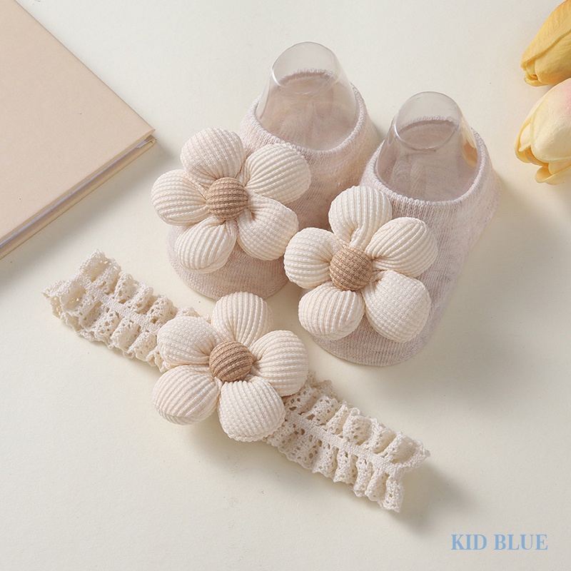 Vớ Công Chúa Đính Hoa Kèm Băng Đô Phong Cách Hàn Quốc Ngọt Ngào Thời Trang Cho Bé Gái