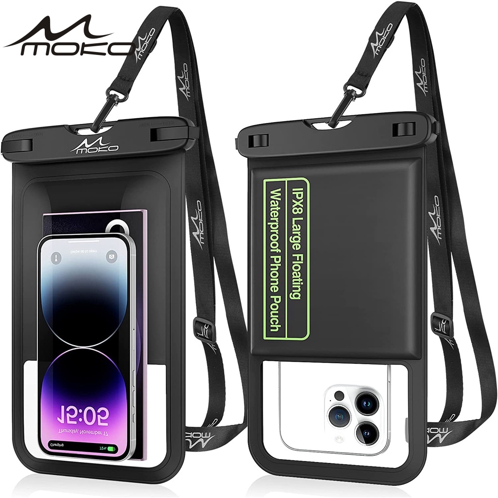 Bộ 2 Túi Đựng Điện Thoại Trong Suốt Chống Nước Cỡ Lớn 9.5 "Có Dây Đeo Cho iPhone 14 13 12 Pro Max Galaxy S23 S22 Ultra