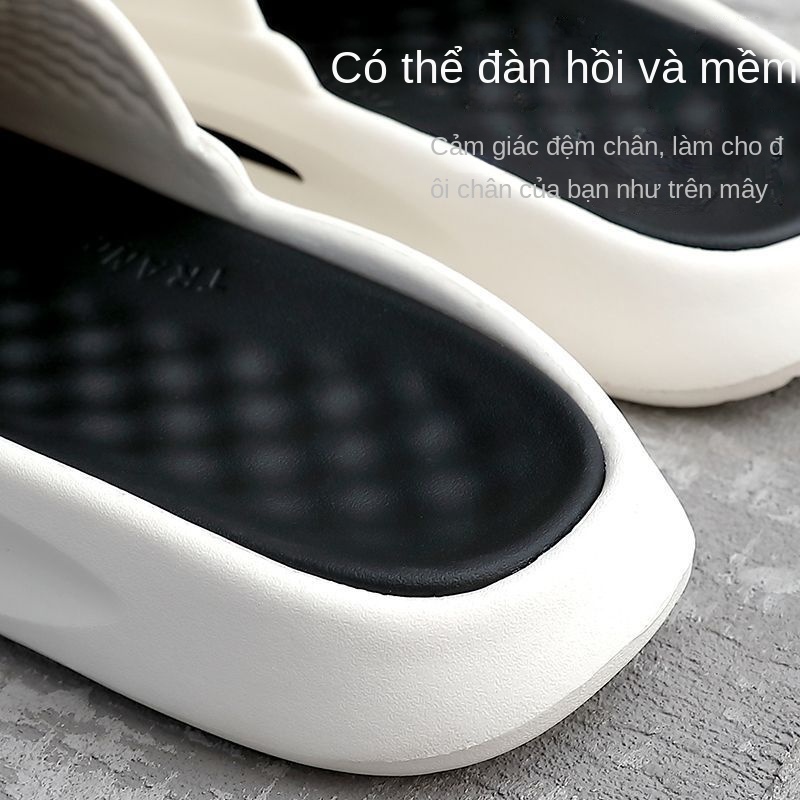 Dép Đi Trong Nhà Mũi Tròn Đế Dày Chống Trượt Cho Nam Nữ