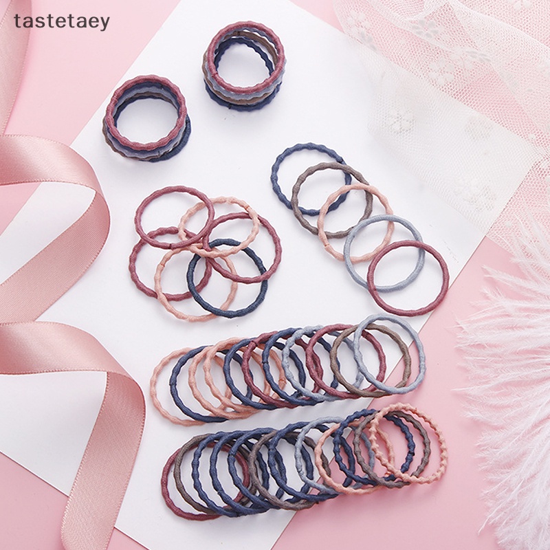 Ngon 50 cái kẹo màu mũ trùm đầu mini dây buộc tóc đàn hồi cao scrunchie dây cao su dễ thương cho bé gái trẻ em thời trang phụ kiện tóc en