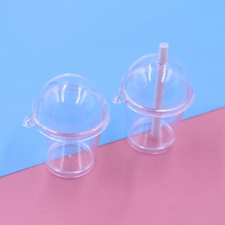 Phụ kiện đồ chơi mô phỏng cốc gỗ mini đựng kem / trà sữa / kẹo diy