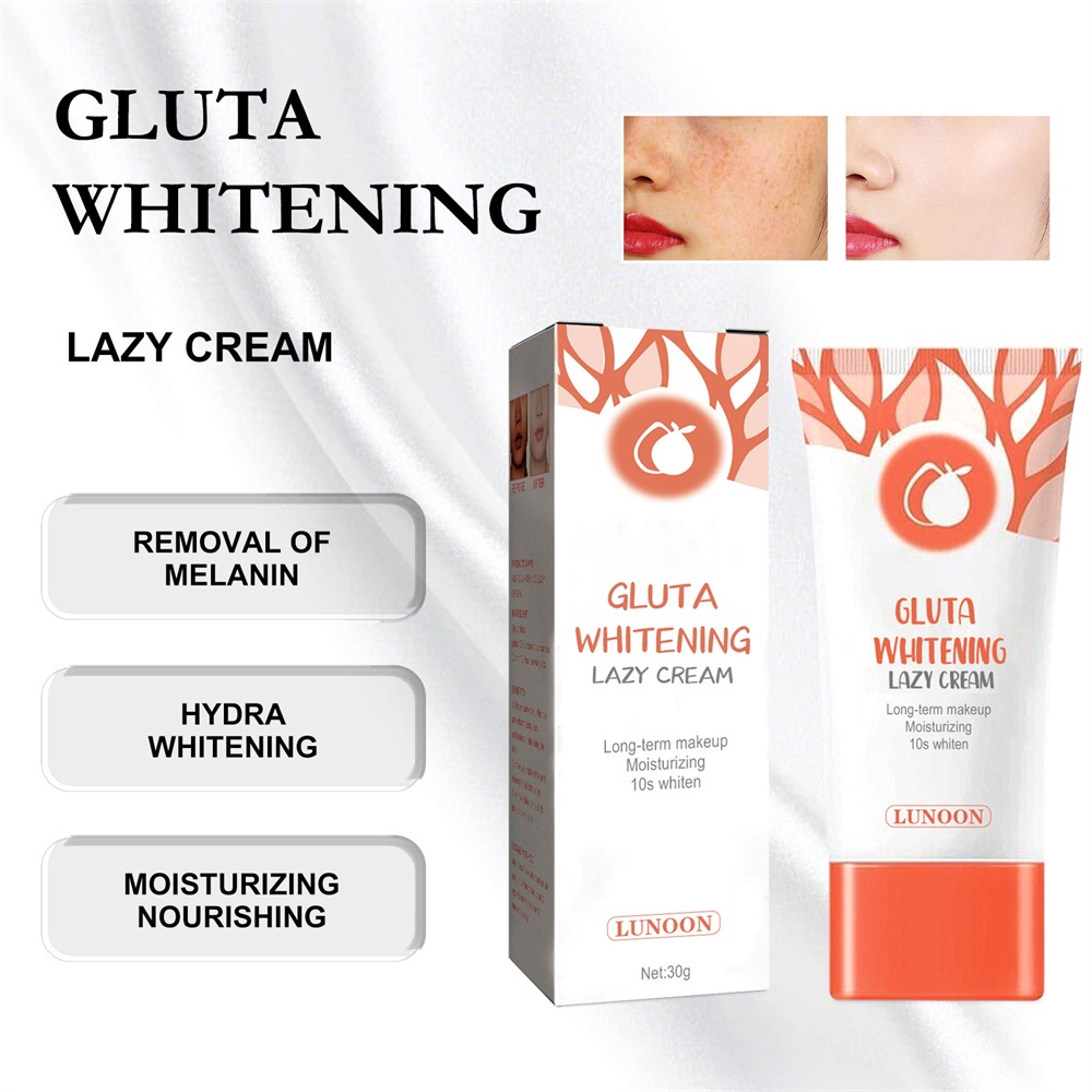 Lunoon Kem Dưỡng Trắng Da Mặt Che Khuyết Điểm Dưỡng Ẩm Làm Săn Chắc Trang Điểm Lười Kem Cô Lập Làm Sáng Màu Da 30G