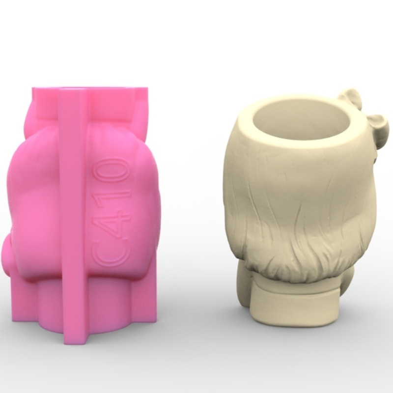 Hoàn hảo bowknot cô gái bê tông silicone nồi khuôn mọng nước lọ hoa đất sét xi măng thạch cao khuôn tự làm vườn nhà chậu hoa
