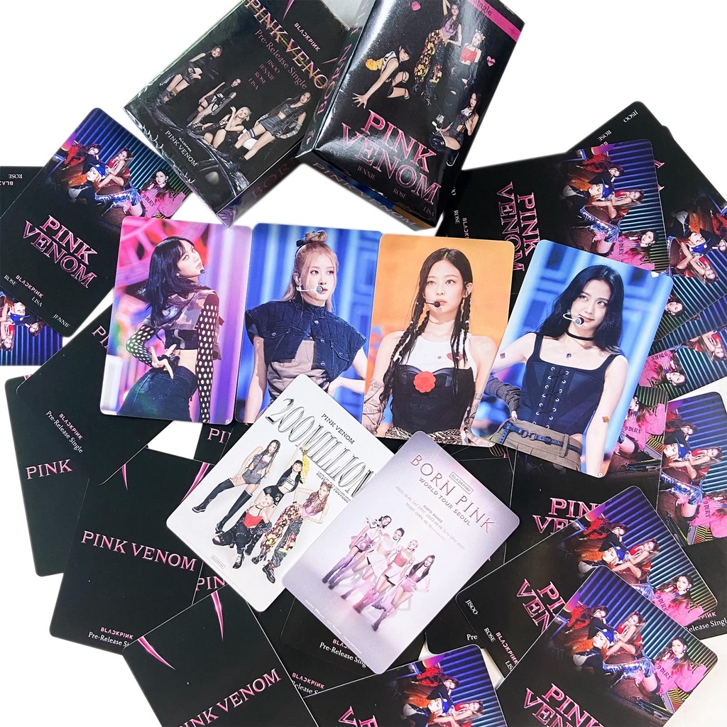 Set 55 Tấm Thẻ Hình lomo Nhóm Nhạc Hàn Quốc black pink