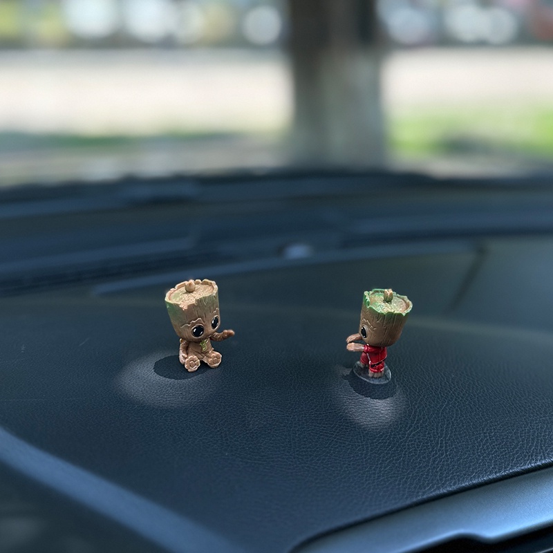 Guardians of the galaxy tree hình groot car center console đồ trang trí phim hoạt hình dễ thương xe búp bê đồ trang trí chữa bệnh xe hơi phụ kiện làm bằng tay