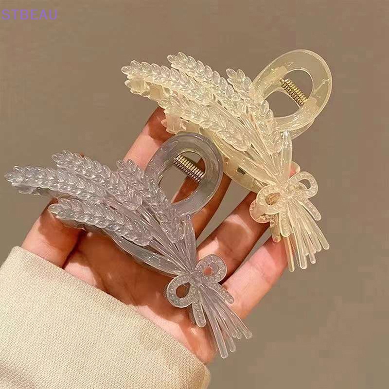 Kẹp màu thạch lớn 13cm cô gái kẹp tóc sau đầu kẹp tóc tấm kẹp tóc cá mập mme