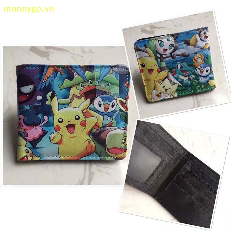 Monnygo Ví Nhỏ Đựng Tiền Hình pikachu anime pokemon Cho Bé Trai Và Bé Gái vn