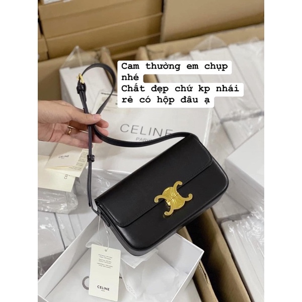 Túi đeo chéo nữ Khoá Vàng Chữ C da trơn fullbox T010-TA