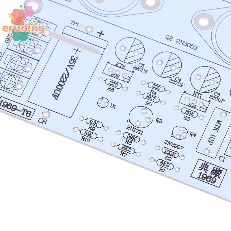 Bảng mạch khuếch đại âm thanh classic hood 1969 pcb hai kênh hifi class a power amp