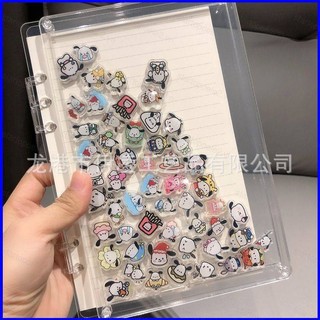 Sanrio pochacco genshin shin-chan clear acrylic shake a5 notebook a7 loose-leaf notebook tự làm tấm acrylic