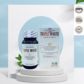 Triple white - viên uống trắng da, chống nắng, ngừa nám triple white 50v!!!