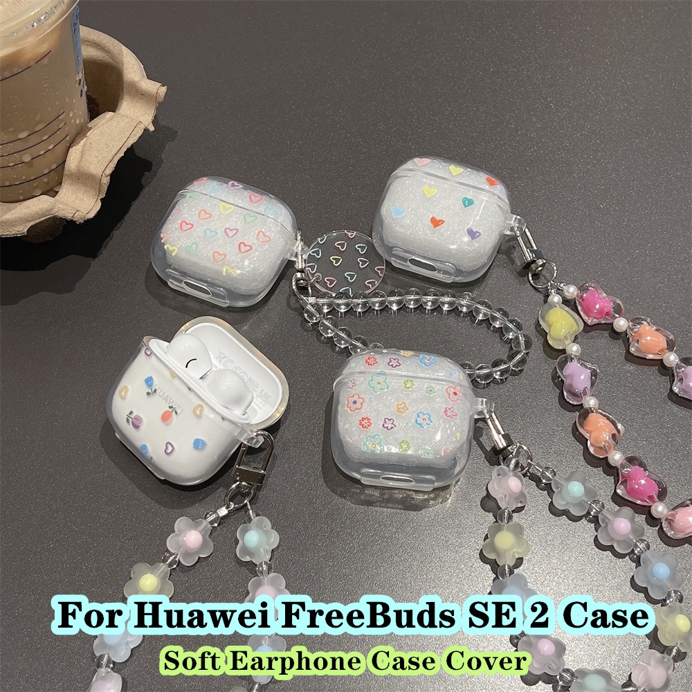Giảm giá hấp dẫn đối với huawei freebuds se 2 case vòng đeo tay trong suốt phim hoạt hình cho huawei freebuds se 2 vỏ bọc tai nghe mềm
