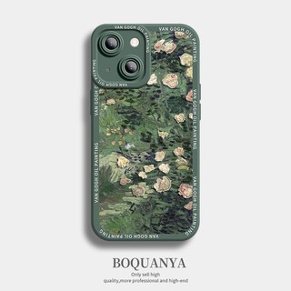 Vỏ điện thoại chống vỡ có sẵn cho iphone11 12 13 14pro max cao cấp iphone x xr xs max se iphone 7 plus 8 plus màu xanh lá cây sơn dầu vỏ mềm