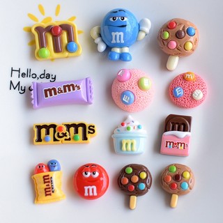 1 Cái m & m Kẹo chocolate Đậu Cầu Vồng Tươi Sáng Kẹo lollipop set crocs clog jibbitz Khóa Giày Trang Trí