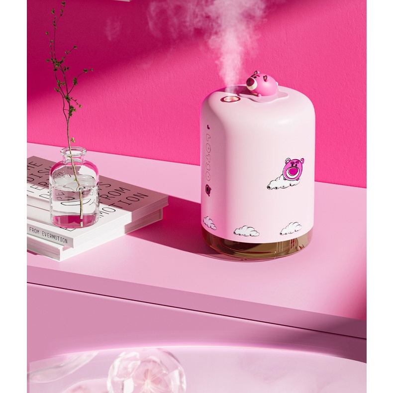 Fnelse  Máy tạo ẩm không khí strawberry bear có thể sạc lại hộ gia đình nhỏ hydrating xịt lớn văn phòng máy tính để bàn