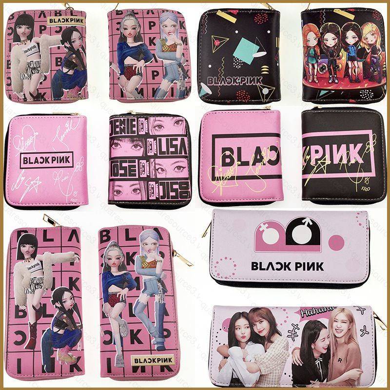 Sq3 blackpink star girl zipper wallet với túi thay đổi nhiều thẻ túi cầm tay đa chức năng cho nam và nữ